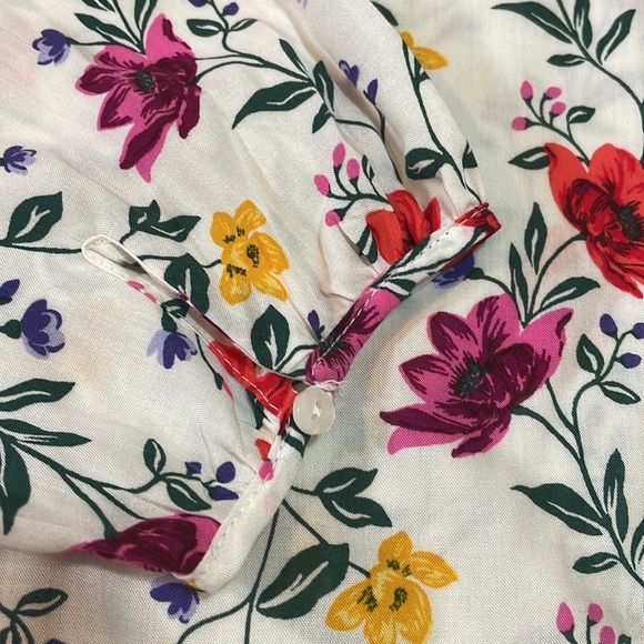 Old Navy Floral Long Sleeve Blouse - White - Picture 6 of 16